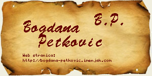 Bogdana Petković vizit kartica